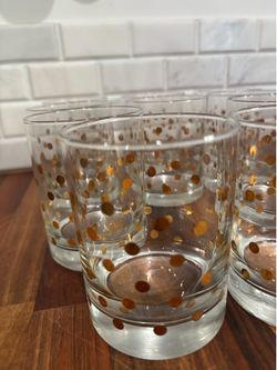 Ten DOF gold polka dot glasses