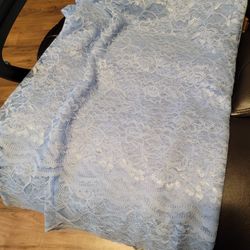 Lace Fabric- Ice Blue, 54"wide, 3.5 Yds