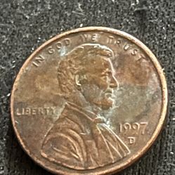 1997 D Penny Coin 