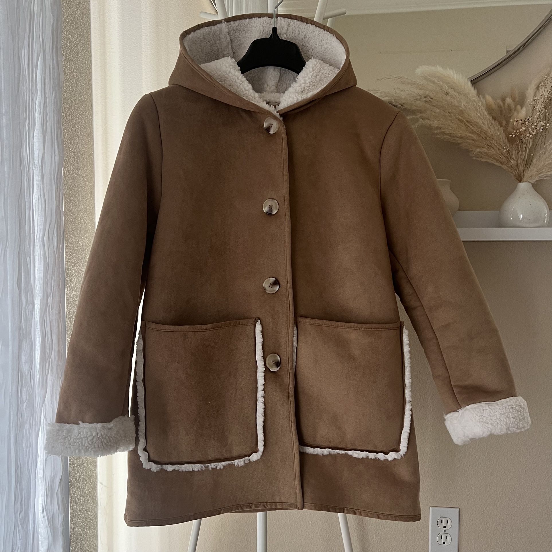 Penny Lane Coat - Sherpa Coat - Peacoat