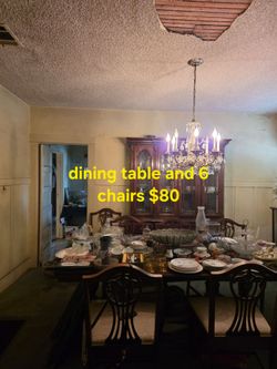 Dining table. And chairs
