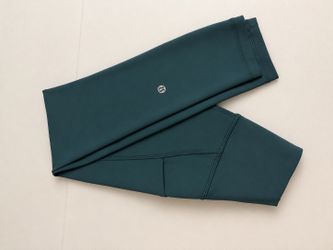 Lululemon athletica Wunder Under Green High Rise Ankle Leggings Pockets 4