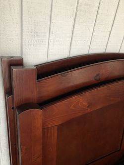 Twin Bed Brand New Red Brown Wood Color