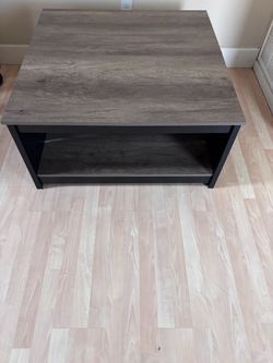 Modern Gray Wood Coffee Table / Center Table – Great Condition