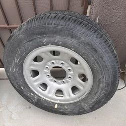 Chevy 8 Lug 8x180 Spare Rim And Tire
