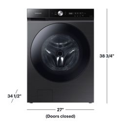 💦 Samsung Bespoke 5.3 cu.ft Ultra Capacity Front Load Washer Super Speed Wash Black WF53BB8700AVUS