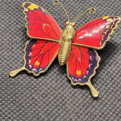 Red Butterfly Brooch