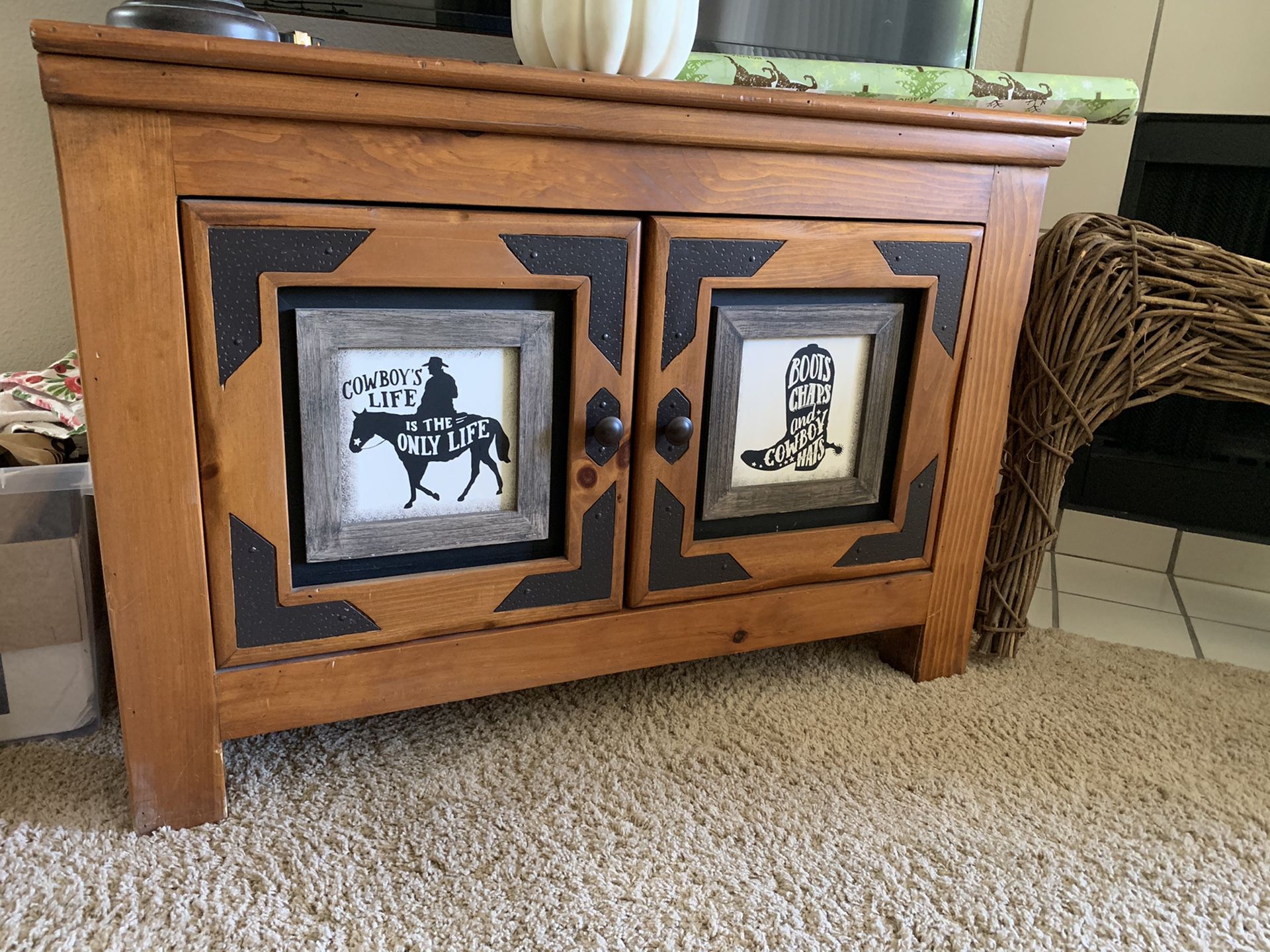 Living Room Western Set- 2 end tables 1 TV stand