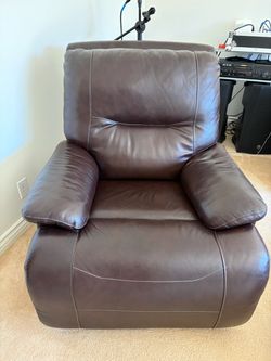 Brown Leather Recliner Chair