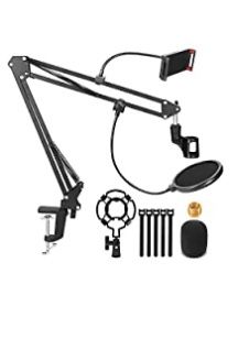 Microphone Stand, Magicfun Mic arm Desk Adjustable Suspension Boom.
