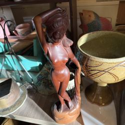 Mid Century Teakwood Art