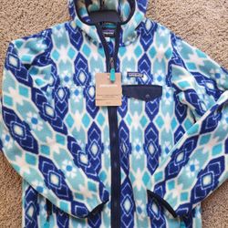New Women Patagonia Fleece Hooded Snap-t Jacket M Med