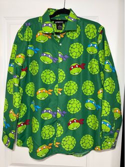 NEW TMNT Teenage Mutant Ninja Turtles Button-Up Shirt XL With Tags