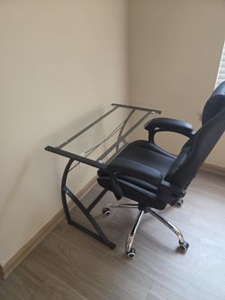 Computer desk and chair