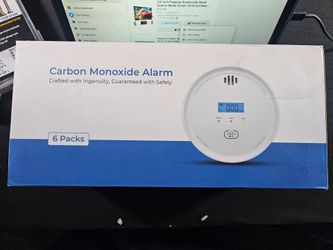Smoke & Carbon Monoxide Detectors 6 Pack 10-Year Battery Fire Alarms with LCD