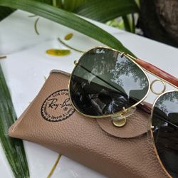 Vintage Ray-Ban Shooter (USA Made) – Red Brow, Glass G‑15 Lenses