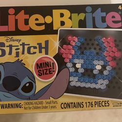 New Lite Brite Mini Disney STITCH Super Bright HD 176 Pieces Kit Set - Ages 4+