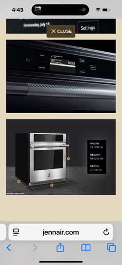 JennAir Stainless Steel Built-In Wall Oven