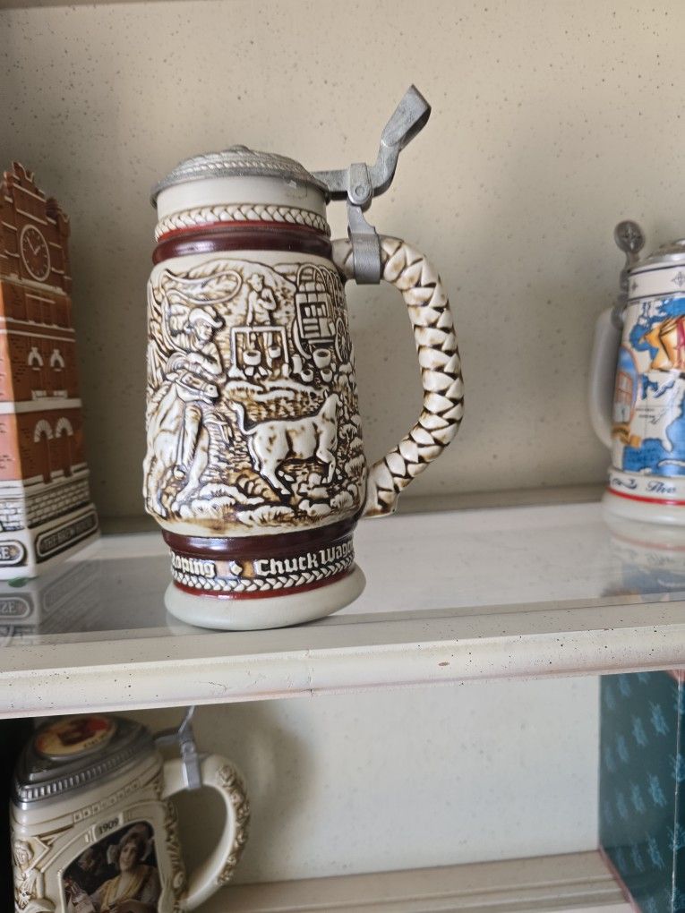 Cattle Drive Vintage Avon Beer Stein  1980