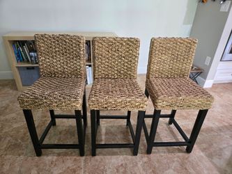 Three counter height stools