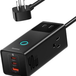 Baseus Power Strip Surge Protector 1200J - PD40W USB C Charger Extension Cord with 3 AC Outlets & 3 USB Port Fast Charging Charging Station for Office