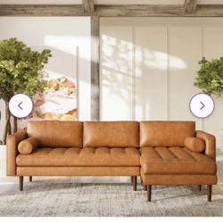 Poly & Bark Real Napa leather couch 