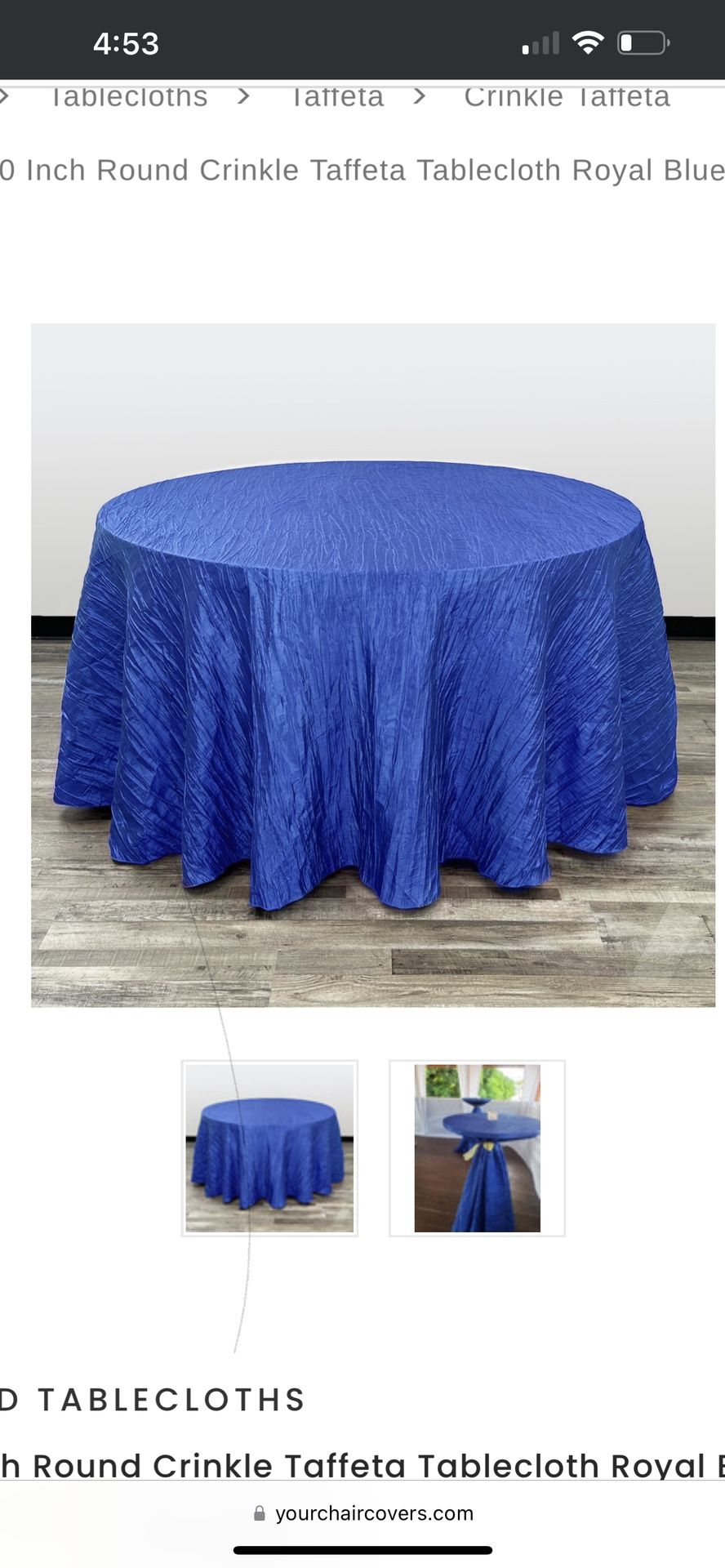 Tablecloth’s And Sashes