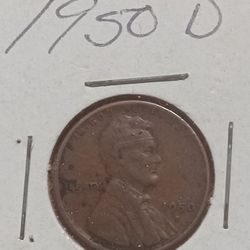Set Of 50s Wheat Pennies .