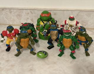 Vintage TMNT Teenage Mutant Ninja Turtles Action Figure Lot 1(contact info removed) Coin Bank