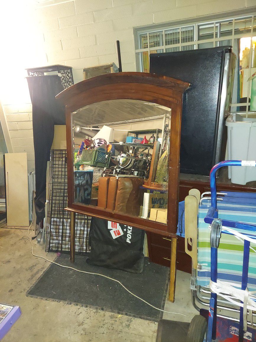 Large Dresser Mounted Mirror