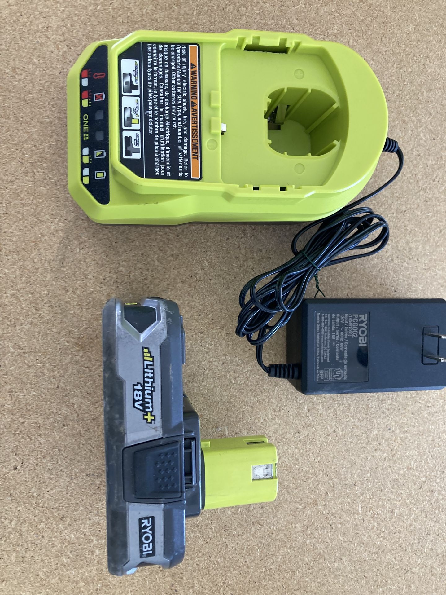 Ryobi Charger With 1.5 Amp Battery