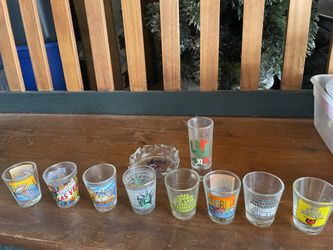 souvenir and collectible shot glasses all for $10