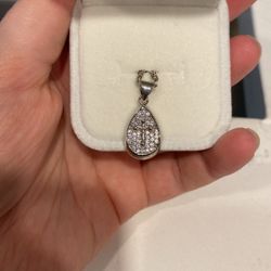 Real Silver Cross Necklace 