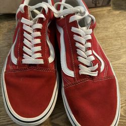 Red Vans Size 10
