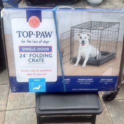24Inch Folding Crate Top Paw
