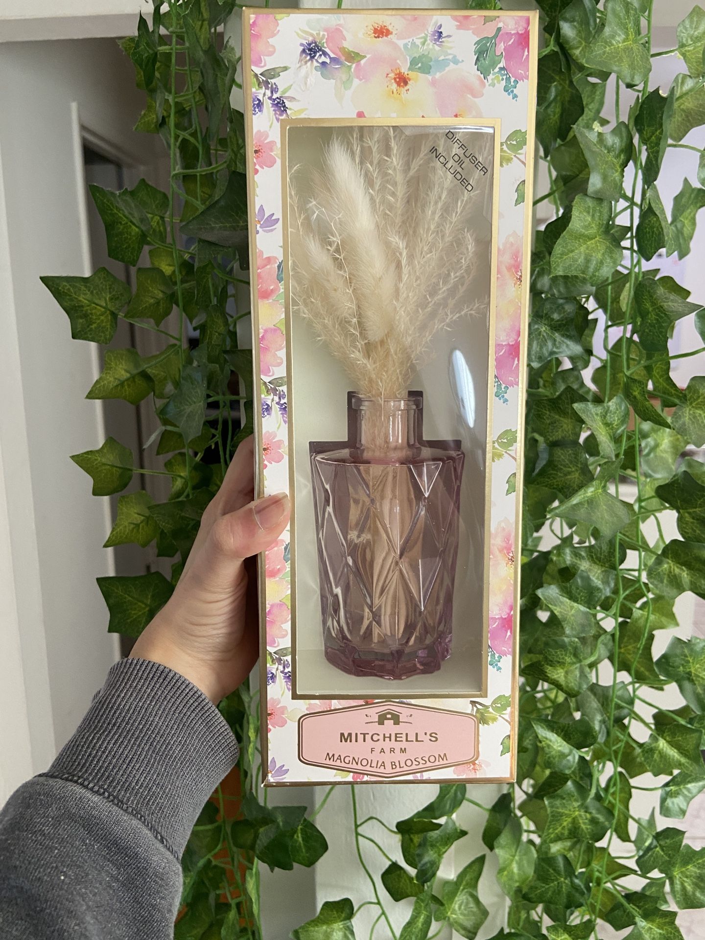 Scented Flower Vase With Diffuser Oil