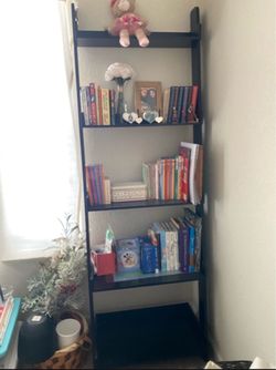 Black ladder shelf