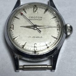 Croton Automatic Vintage Watch. Red Second hand pointer it’s running Keeps Good Timing 