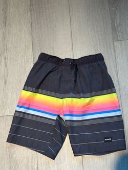 Hurley Board Shorts with Rainbow Stripe