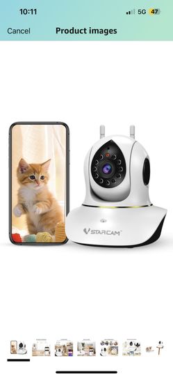 VSTARCAM Pet Camera for Cats, Interactive Dog & Cat Toy Camera with 3MP IR Night Vision, Motion Detection, 2-Way Audio, Cat Camera with Phone APP for 
