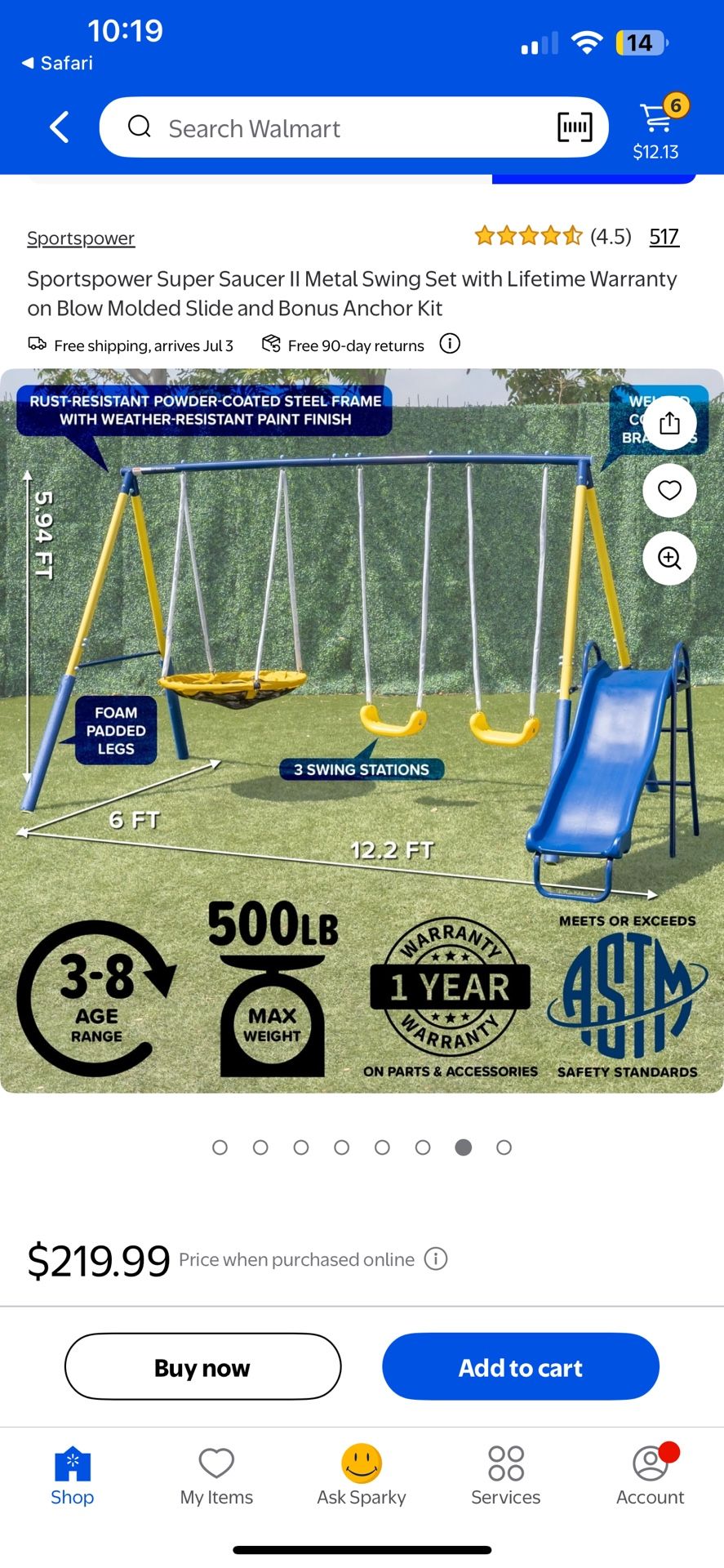 Swing set