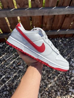 Nike Dunk Low Vast Grey Varsity Red (Size 9)