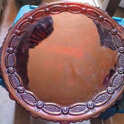 Vintage Avon 1876 Cape Cod Ruby Red Glass Dinner Plate