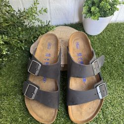 BIRKENSTOCK  ARIZONA SOFT FOOTBED NATURAL LEATHER OILED size 40 US 9-9.5 NEW