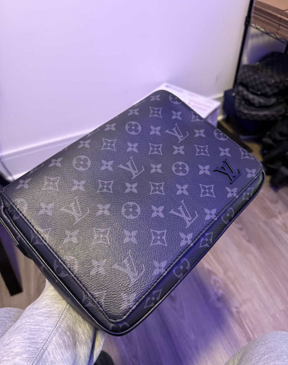 Louis Vuitton Messenger Bag Black™️  District PM Monogram Eclipse