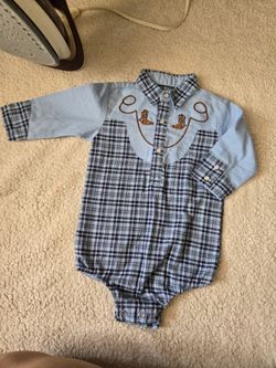 Baby Boys Western Onecie 