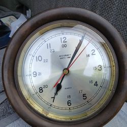 ACCURACY  BRASS SHIP CLOCK