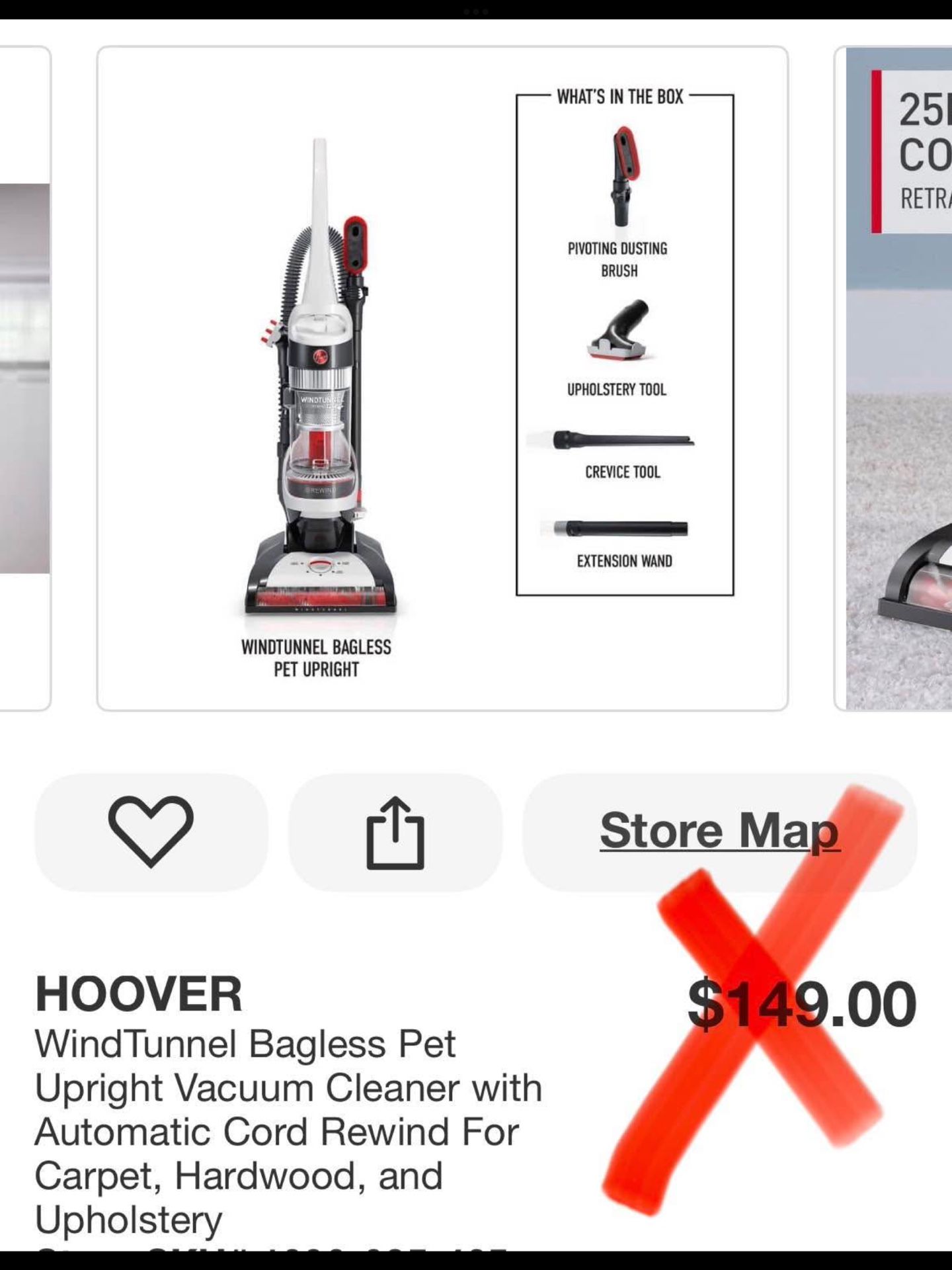 HOOVER Wind Tunnel Bagless Pet Upright Vacuum Cleaner