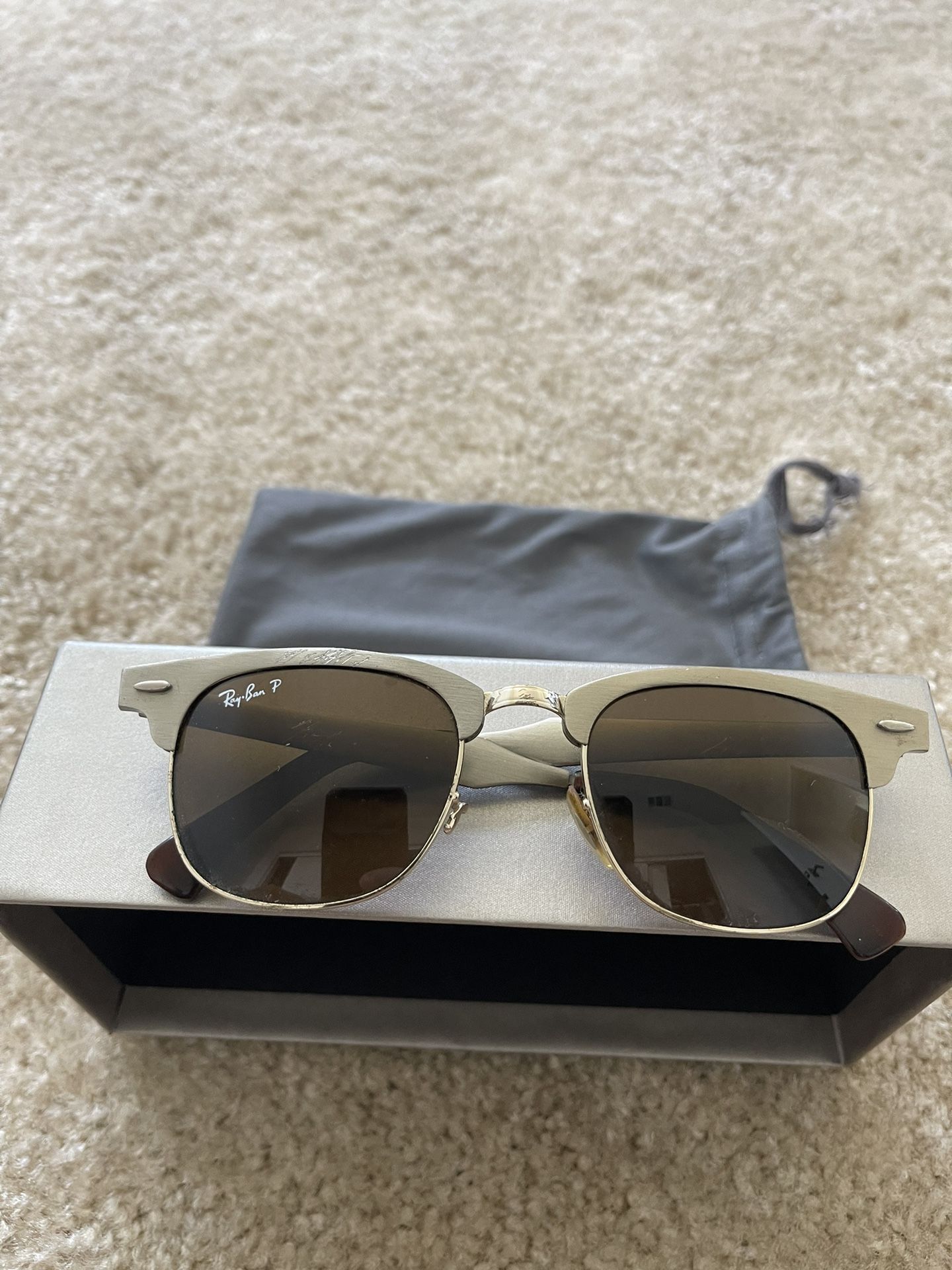 Ray-Ban RB3507 CLUBMASTER ALUMINUM Sunglasses