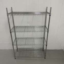 HDX 4-Tier Steel Wire Shelving Unit - Chrome